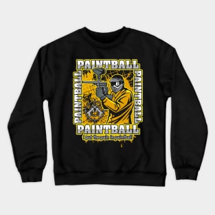 Paintball Player Yellow Team Crewneck Sweatshirt